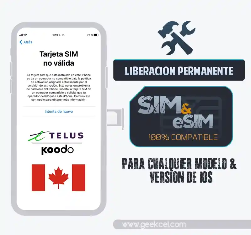Libera iPhone por IMEI Telus Koodo Canada Libera iPhone por IMEI Telus Koodo Canada