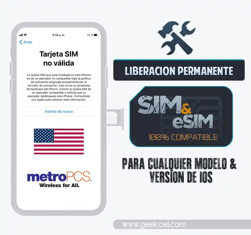 Libera iPhone por IMEI Metro PCS USA Libera iPhone por IMEI Metro PCS USA
